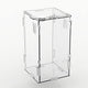 BETAZOOER Acrylic Mini Reptile Tank Habitat Transparent Terrariums with Locking Latch Suitable for Tarantula Isopod Roach Invertebrates (4''x4''x8'')