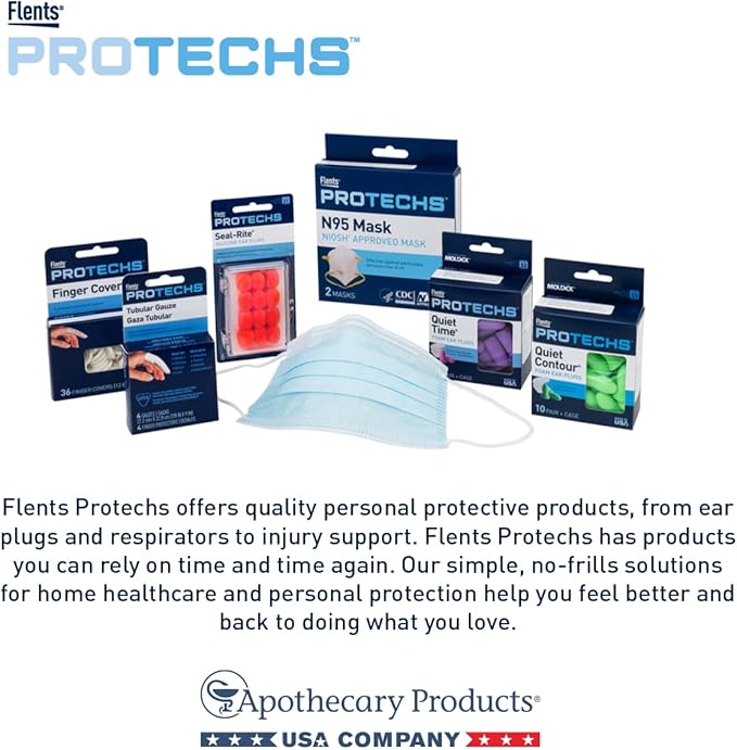 Flents First Aid Finger Cots, Protect Finger During Healing, Cover Cuts & Injuries, Durable & Comfortable Barrier Gloves for Wound Care and Hygiene, Disposable, Latex, 36 Count