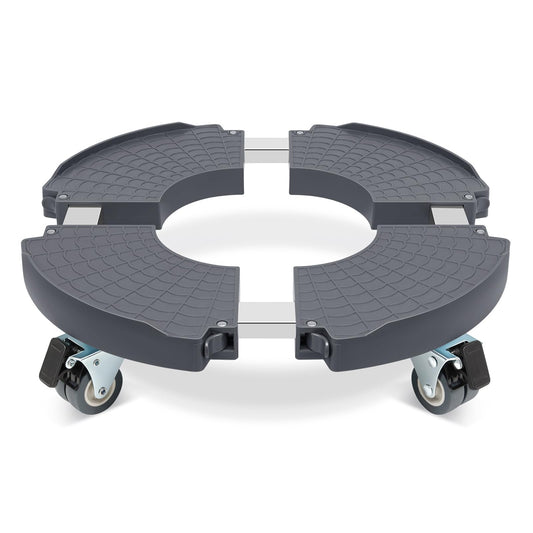 W B D WEIBIDA 2 Pack Round Dolly with Wheels Heavy Duty 440 Lbs Capacity, Rolling Plant Stand Adjustable Roller Base for Large Pots, Barrel, Drum, Cart with Casters