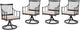 PHI VILLA Swivel Chairs Set of 4 Patio Dining Rocker Chair with Cushion Rocking Patio Furniture for Garden Backyard Bistro, Beige