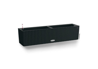 LECHUZA 15619 Balconera Cottage 80 Self-Watering Planter, Graphite Black