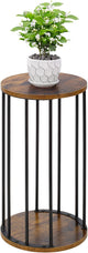 Leinade Plant Stand Indoor,small plant stool,Flower Pot Corner stand holder,Mid Century Heavy Duty Metal Tall Home Decor,Modern Round End Table,Small Rustic Display Stand for Living Room,Bedroom(Brown,21In)