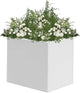 DYNAMI Square Planter Box,20x20x20in Steel Metal Planters Large Cube Plant Pot for Outdoors,Modern Heavy Duty Flower Pot for Patio, Deck, Yard, Garden (White, 20in)