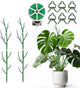 Monstera Plant Support Stakes, 4 Pack Stackable Garden Trellis Climbing Plant Support Structures with Extension Poles for Indoor Outdoor Potted (28''- 4 Pack)