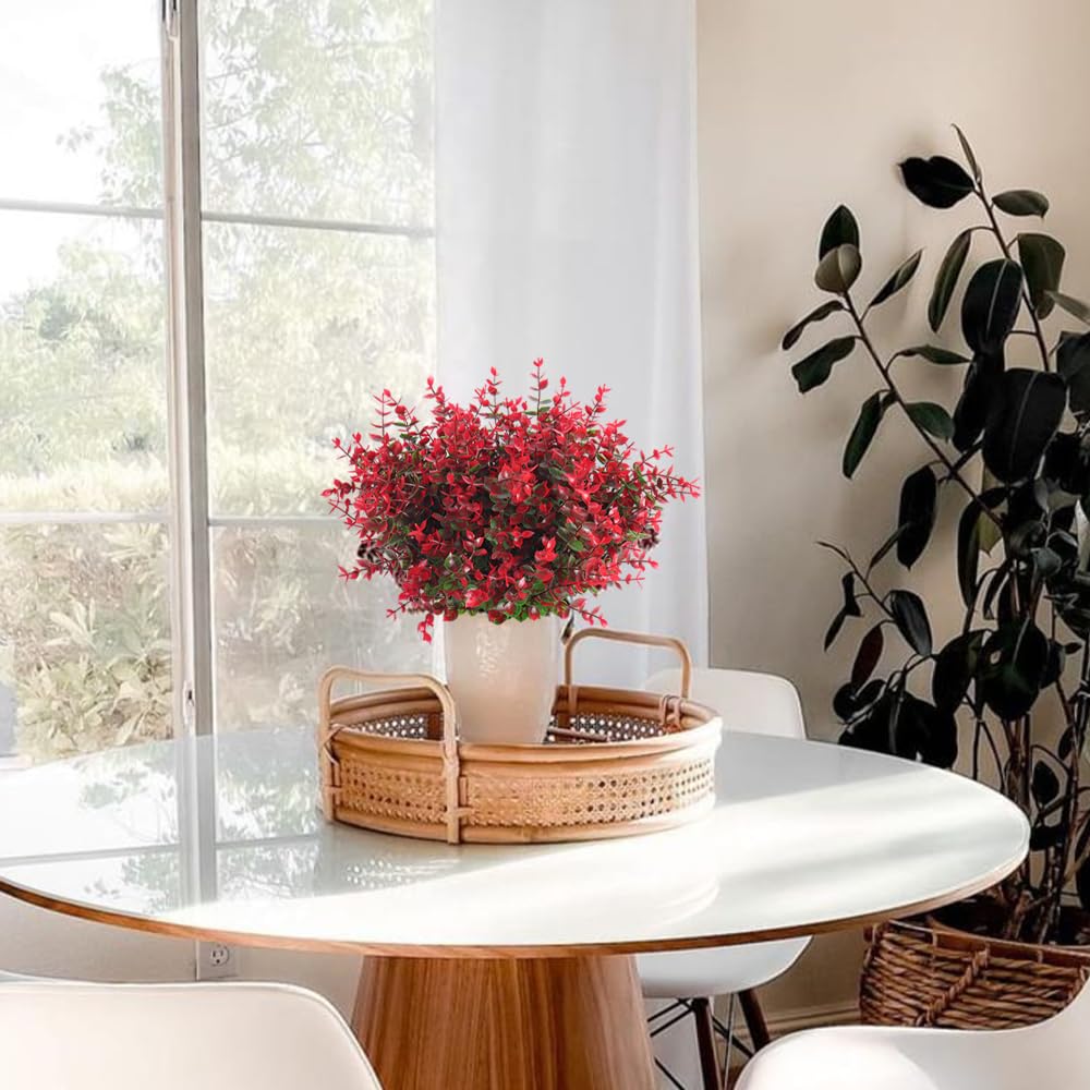 RECUTMS Ferns Artificial Plants Artificial Plants & Greenery Red Eucalyptus
