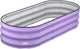 Raised Garden Bed Kit, 5x2x1 ft Galvanized Planter Box Outdoor with Safety Edging, Large Metal Raised Beds for Gardening Vegetables Flower Fruits (Provence Purple)