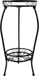 NOAMOO Metal Plant Stand 2 Tier Indoor Outdoor, Tall Flower Pot Shelf Rustproof Stable Heavy Duty Corner Stand, 28 inch Multiple Plant Display Rack for Living Room Patio Balcony Garden
