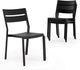 Pellebant Aluminum Patio Dining Chairs Set of 4, Stackable Black Outdoor Dining Chair with Armless, All Weather for Patio, Lawn, Garden