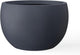 Kante 11.8" Dia Round Concrete Planter, Outdoor/Indoor Large Bowl Plant Pots with Drainage Hole and Rubber Plug for Garden Patio Balcony Home, Charcoal