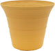 The HC Companies Sedona Round Self-Watering Pot - Lightweight Self Care Planter - Plastic Planter for Herbs & More - Durable Plant Pots for Indoor Plants & Outdoor Plants (14" Honey, Pack of 1)