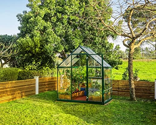 Palram - Canopia Hybrid 6' x 4' Polycarbonate Aluminum Greenhouse, Green