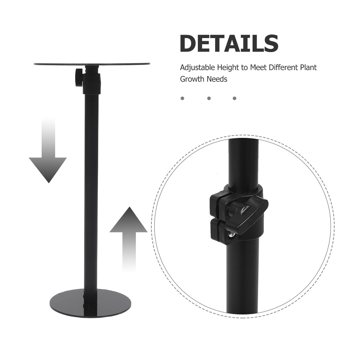 MERRYHAPY Adjustable Plant Riser Stand for Indoor Flower Pots 11.4-inch Height Plant Pot Floor Stand Insert Fits Large Square round Planters