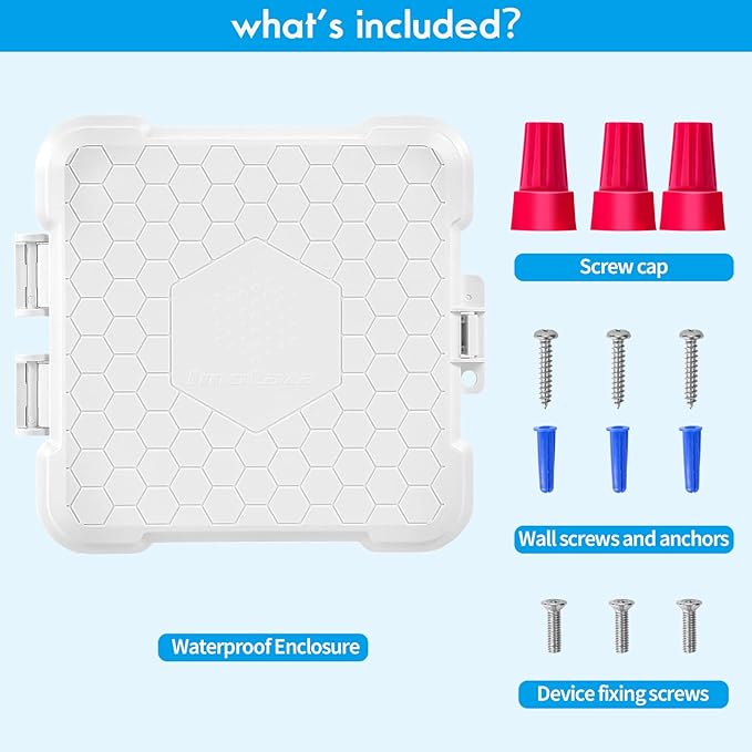 ImoLaza Waterproof Sprinkler Controller Box, Weatherproof Outdoor Enclosure for ImoLaza Sprinkler Controllers, Compatible 4 Zones, 6 Zones, 8 Zones, 12 Zones, 16 Zones