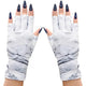 ManiGlovz - The Original UPF 50+ UV Light Protective Nail Gloves | Gel Manicure Gloves and Anti-UV Fingerless Gloves for Women | Can be Used as Sun Protection Gloves for Driving | White Marble