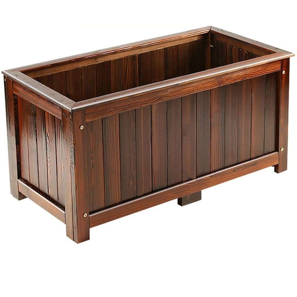 Yard Wood Box for Planting, Raised Garden Bed Flower or Vegetable Planter Window Mounted Plant Box for Garden (Size : 100 * 50 * 50cm)