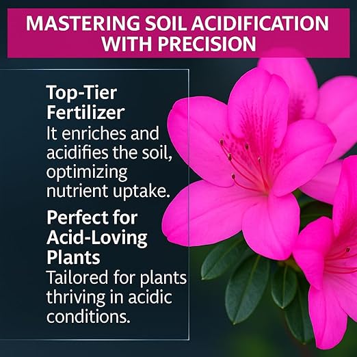 𝐁𝐄𝐒𝐓𝐒𝐄𝐋𝐋𝐄𝐑 Slow Release Hydrangea Fertilizer with Iron & Sulfur – Indoor & Outdoor Soil Acidifier for Miracle Growth [16 OZ]