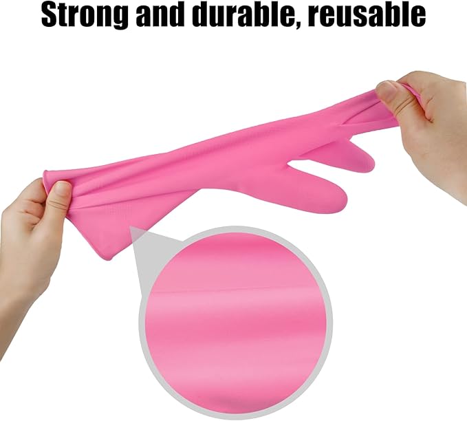 Rubber gloves dishwashing 2 or 4 Pairs for Kitchen,Cleaning gloves for household Reuseable.