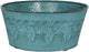 Robert Allen MPT01893 Fluer De Lis Series Metal Bowl Planter Flower Pot, 8", Color Surf Blue