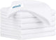 HOMEXCEL White Microfiber Cleaning Cloth 6 Pack 12.5 x 12.5 inch Microfiber Towels for Cars Ultra Absorbent Car Washing Cloth Lint Free Streak Free Cleaning Rags for Car Kitchen Window