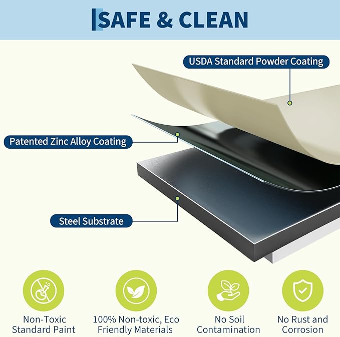 2 Pack Galvanized Raised Garden Beds - 8x4x1.5ft Planter Box for Vegetables, Flowers, Rust-Resistant Garden Box, Easy Assembly Raised Beds, Durable Planters for Outdoor Plants, Beige