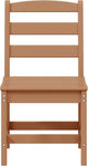 WestinTrends Ashore Outdoor HDPE Patio Classic Armless Dining Side Chair, Teak