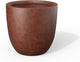 Kante Round Concrete Planter, Large Outdoor Indoor Garden Pots with Drainage Hole, 14-Inch Diameter Flower Pots for Patio, Garden and Home, Rusty