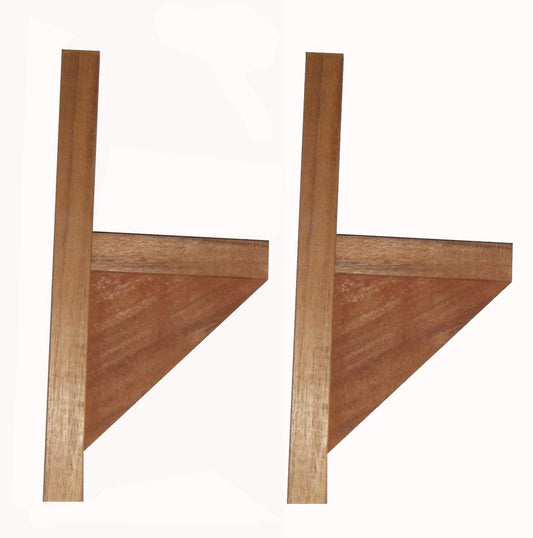 Diamond Tropical Hardwoods Two Teak Wood Planter Box Supports or Brackets, Great for 12" Window planters