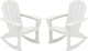 SERWALL Outdoor Adirondack Rocking Chairs Set of 2, All-Weather HDPE Adirondack Rocker Chair, Front Porch Rocker Chairs for Patio Lawn Porch Deck, White