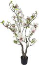 Alonfale 4ft Pink Artificial Magnolia Tree - Lifelike Faux Tree for Indoor/Outdoor Decor - Perfect for Home, Porch, or Office (1, Pink, 4ft)