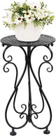 NAKUPE Metal Plant Stand, Heavy Duty Flower Pot Stand 17" Tall, Single Planter Holder for Indoor, Outdoor, Garden, Patio, Porch, Balcony, Home Decor, Black(1 Pack)