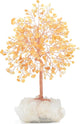 MASGEMES Gemstone Crystal Tree of Life,Natural Citrine with Row Clear Quartz Base,Chakra Healing Crystals Positive Energy Fengshui Decor Bonsai Money Tree,Home Decor Gift Height 8.5-9 Inches