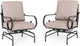 Sophia & William Extra Large & High Back Patio Furniture Set Metal Modern Outdoor Conversation Sets with Motion Chairs