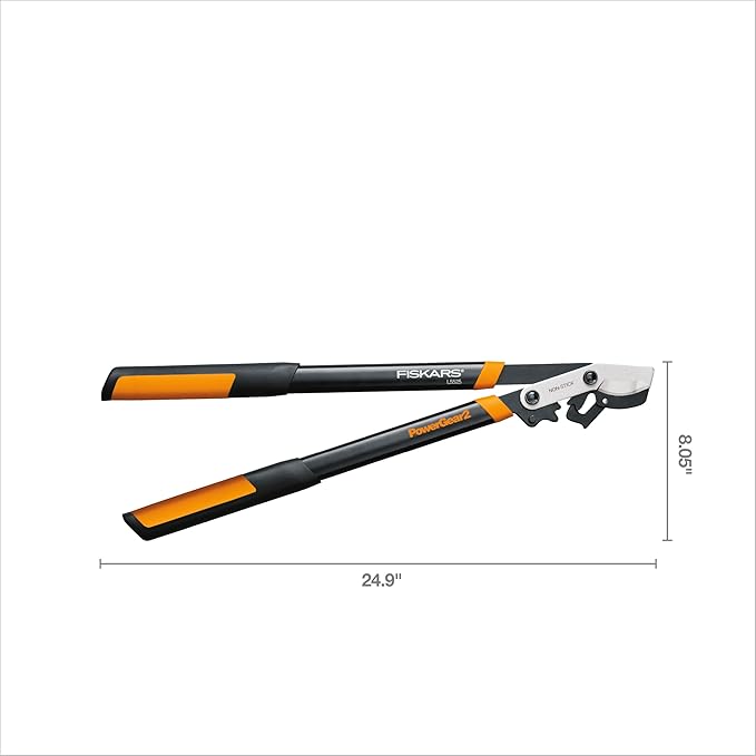 Fiskars 25-Inch Loppers for Tree Trimming, Heavy Duty, Sharp Steel Blade Tree Branch Cutter with up to 1.75" Diameter Cut Capacity, PowerGear2 Design with Compound Action for More Power, Hand Loppers