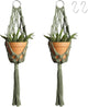 Artilady Macrame Hanging Planter for Indoor Plants, Boho Woven Plant Hanger Large Hanging Flower Pot Holders Outdoor Baskets Storage Green Wall Decor (Olive Green)