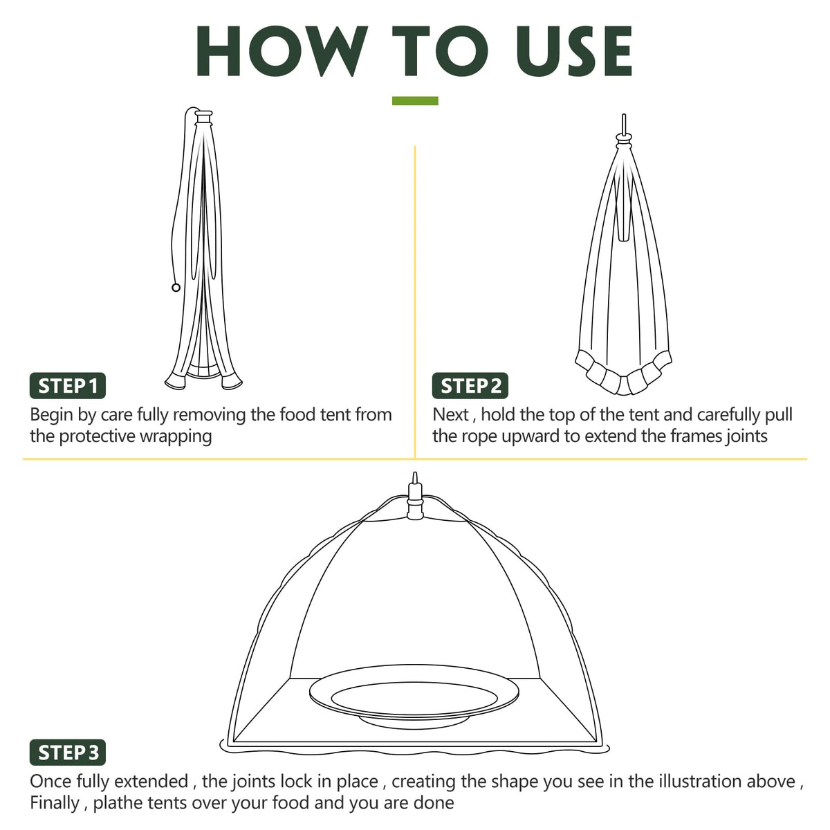 Sawysine 4 Pack Mesh Plant Cover Dome Tent Protector,17 X 17 Inch,White