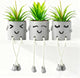 skycoo 3Pack Fake Plants in Cute Pots, Indoor Faux Plants Decorations Lifelike with Artificial Flowers for Office Bathroom Bedroom Living Room Kitchen Home Farmhouse Shelf Decor G1