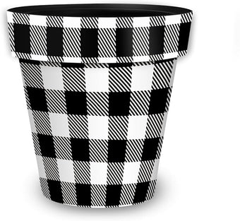 Briarwood Lane Black and White Buffalo Check Medium Planter