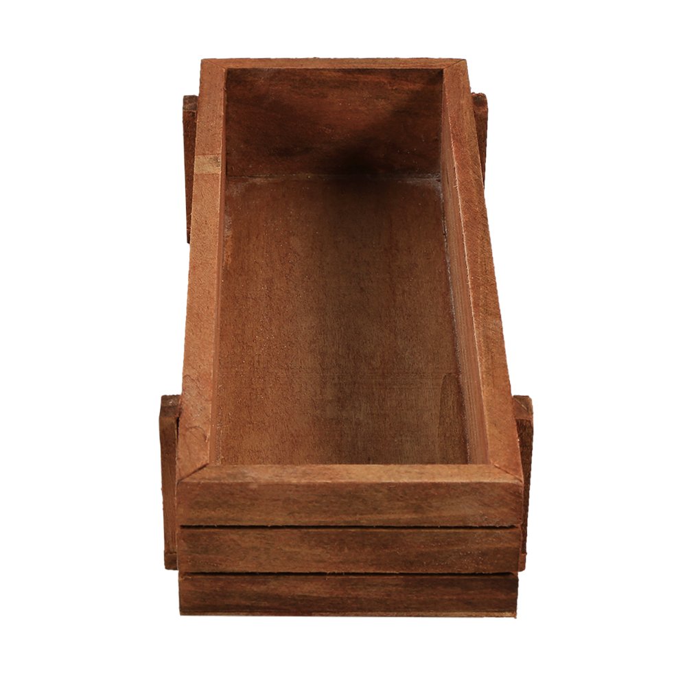 CHEOTIME Wooden Planter Box, Rectangle Planter Decorative Wood Box Rustic Wooden Window Box for Home Garden Plants Flower Succulent Herb