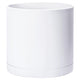 D'vine Dev 16 Inch White Plastic Planter Pots for Plant Pot with Drainage Hole and Seamless Saucers, 74-X-A-5