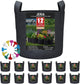 JERIA 12-Pack 10 Gallon, Vegetable/Flower/Plant Grow Bags, Aeration Fabric Pots with Handles (Black), Come with 12 Pcs Plant Labels