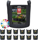 JERIA 12-Pack 25 Gallon, Vegetable/Flower/Plant Grow Bags, Aeration Fabric Pots with Handles (Black), Come with 12 Pcs Plant Labels