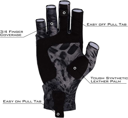 KastKing Sol Armis Sun Gloves UPF50+ Fishing Gloves UV Protection, Sun Protection for Outdoor, Kayaking, Rowing