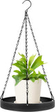 PIKAMAO Plant Hanger Indoor Outdoor, Hanging Planter Baskets for Outdoor Indoor Plants, Hanging Plant Holder for Plants, Metal Window Plant Hanger, Black Hanging Plant Shelf, 1 Pack