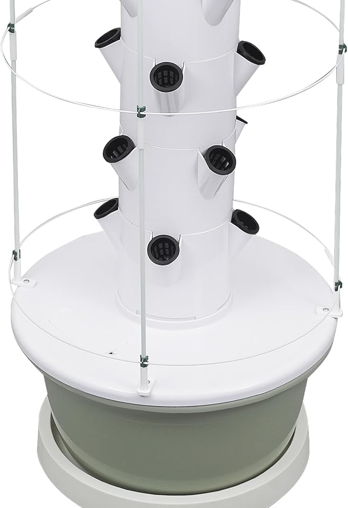 Hydroponic Growing System, 36-Plant Vegetable Planter Tower with Climbing Frame, Outdoor Indoor Garden Vertical Planter Germination Kit with Water Pump, Intelligent Water Circulation & Loop Timer