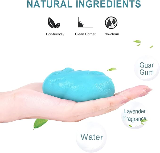 Cleaning Gel for Car Detailing Putty Car Vent Cleaner Goo Cleaning Putty Gel Auto Detailing Tools Car Interior Cleaner Dust Cleaning Mud for Cars Dust Cleaner Slime Keyboard Cleaner Gel (1Pack)