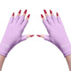 MelodySusie UV Gloves for Gel Nail Lamp, Professional UPF50+ UV Protection Gloves for Manicures, Nail Art Skin Care Fingerless Anti UV Glove Protect Hands from UV Harm (Purple)