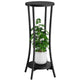 IBUYKE 30 Inch Tall Plant Stand Indoor, 2 Tier Flower Stand, Black TMJ074B