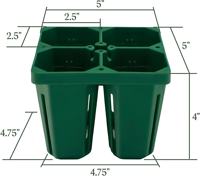 Vego garden Seedling Suite Products, 8 Pack Jumbo Seedling Trays with 10" x 20" Bottom Watering Trays