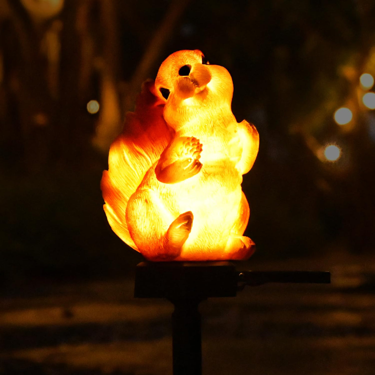 Squirrel Garden Decor Solar Lights Outdoor Decorations Pathway Stakes