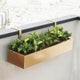 Labasuan Black Rectangular Metal Planter Box, Railing Planter for Outdoor Plants with Brackets, Hanging Window Planters, for Balcony Deck Railings Apartment Patio Decor(60cm/23.6in)